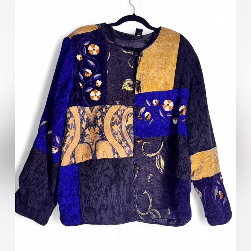 Julia Kim size L patchwork blazer